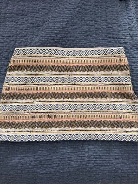 twik Embellished Mini Skirt in Navy, Cream, Pink, and Gold